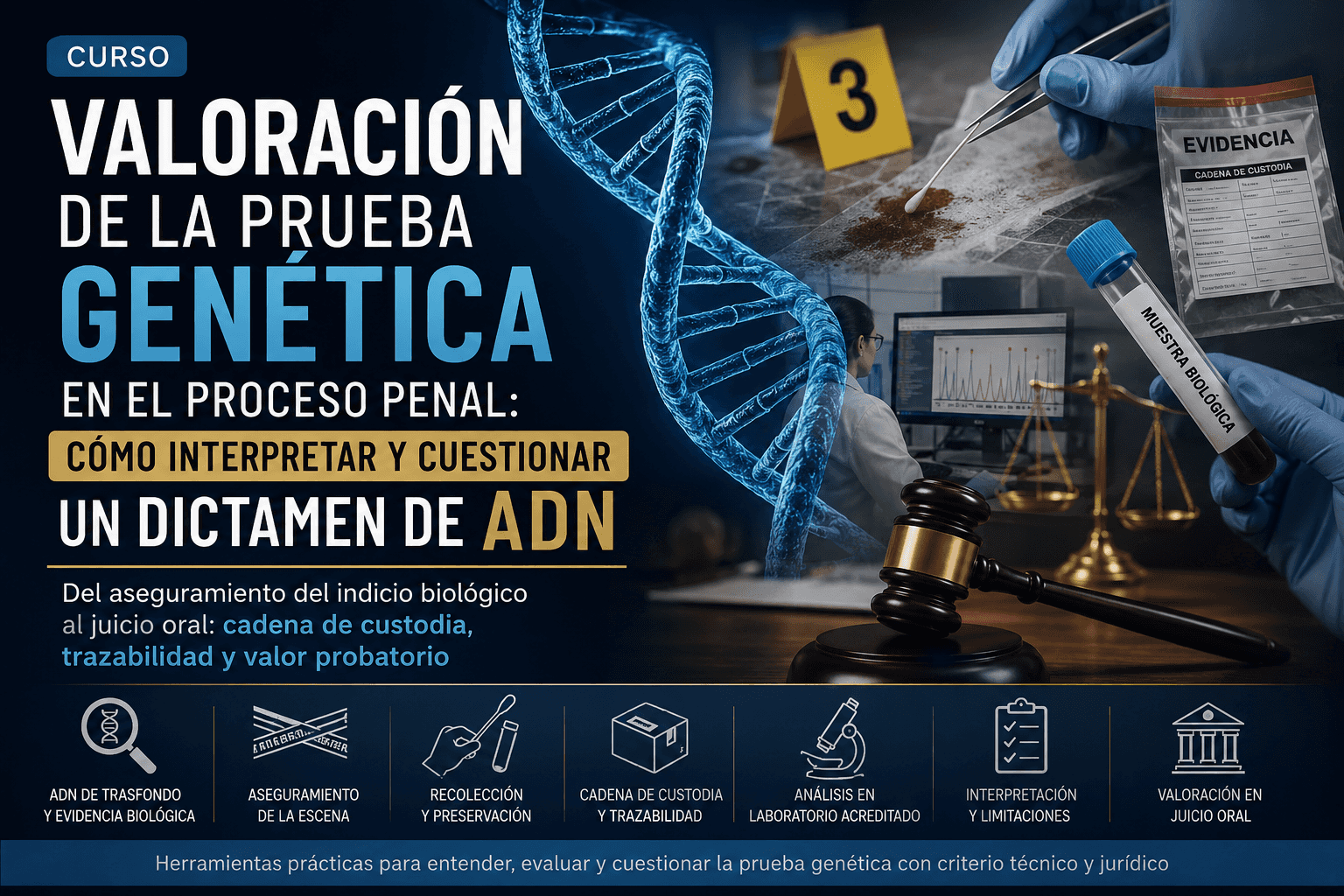 Valoración de la prueba genética en el proceso penal: cómo interpretar y cuestionar un dictamen de ADN